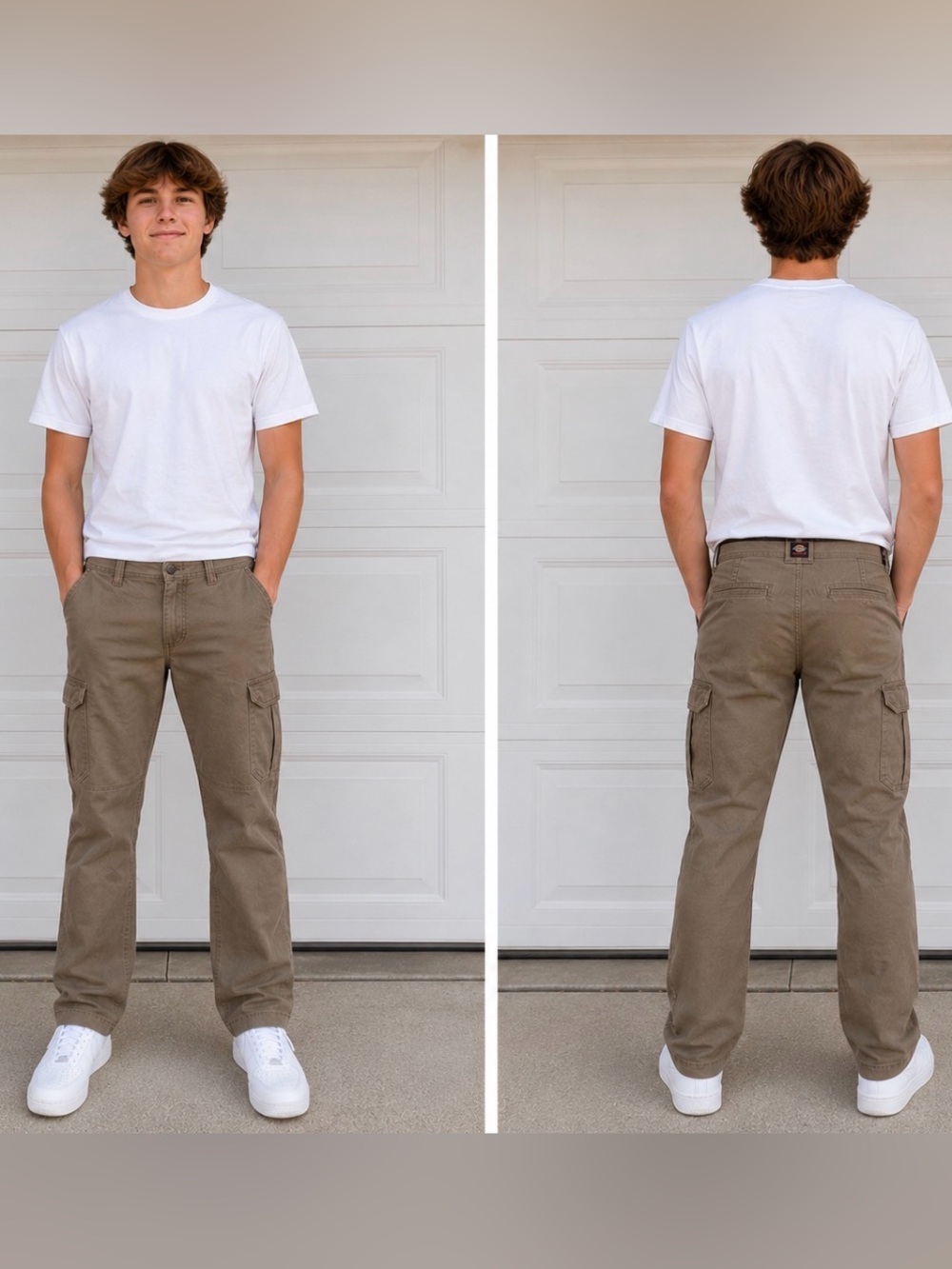 Wrangler Men's Cargo Pants in Olive Oil Brown